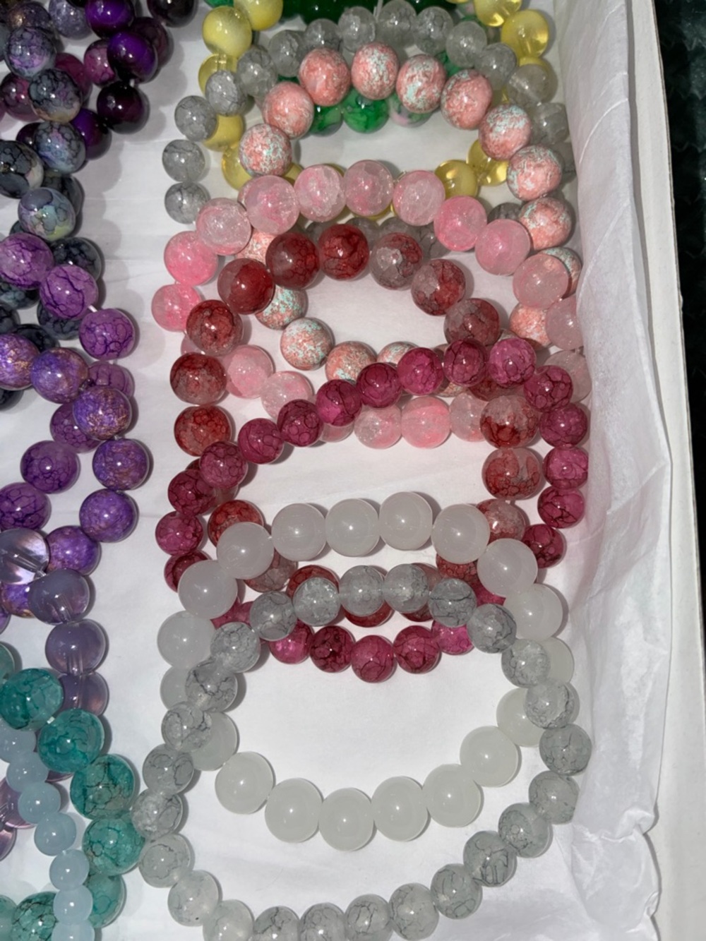 PICK ONE ☝️ Colorful GLASS BEADED Stretch Bracelet - Multi-Color Options - Picture 5 of 9